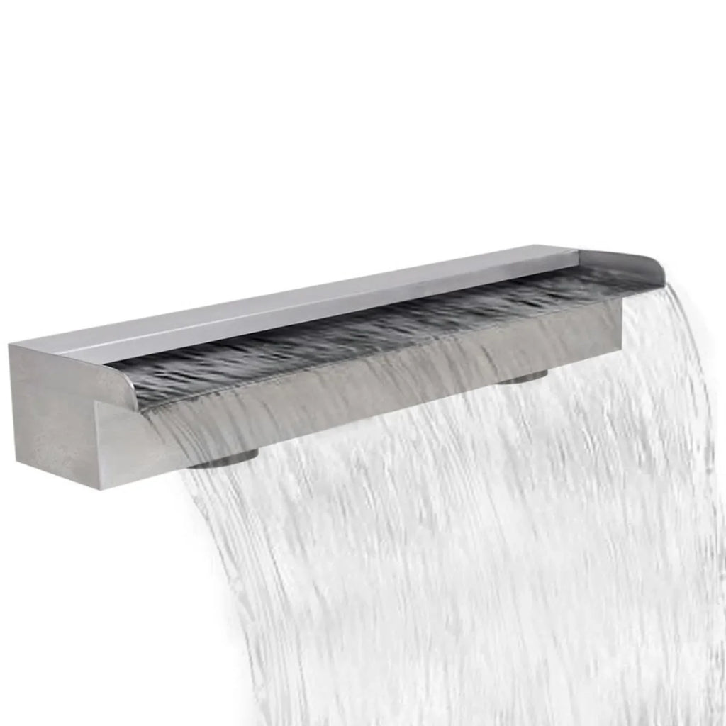 Pool Fountain x H) Steel liquid Dcenta 23.6 Feature Spa x Fountain Garden Inches D Pool (W Spillway x Waterfall Stainless 3.1 x 4.5 Descent