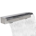 Pool Fountain x H) Steel liquid Dcenta 23.6 Feature Spa x Fountain Garden Inches D Pool (W Spillway x Waterfall Stainless 3.1 x 4.5 Descent
