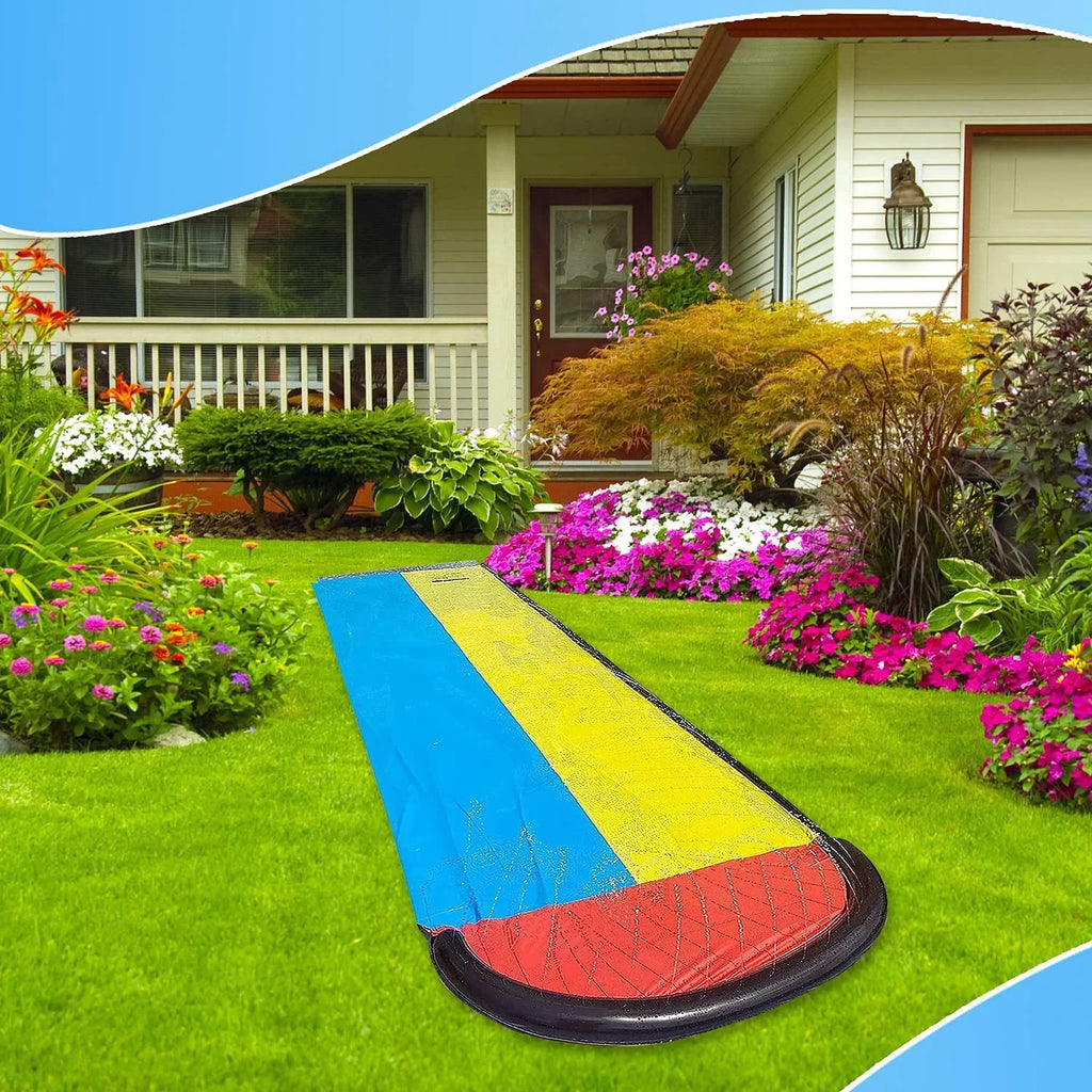 Slides for 15.5ft Lawn Fun for Harvio Garden Backyard Kids Toys, liquid Slip Inflatable Games