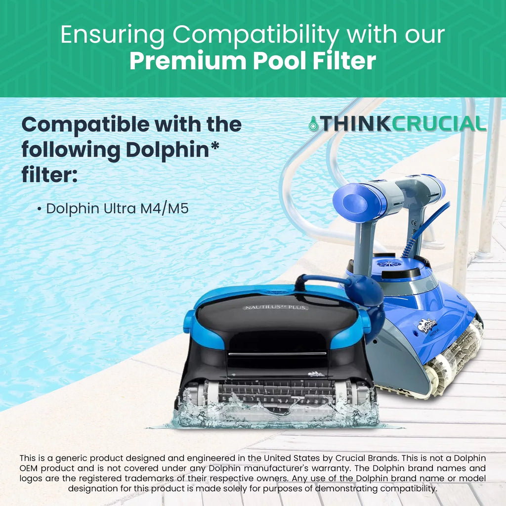 Fine Models, Wave Part# - Filters Plus, Crucial M5, 90, Wave Panels Z5 M400, CC Filter M4, with Dolphin, Ultra M200, 9991432-R4 Oasis Replacement Large Compatible Think M500, Maytronics 65, Nautilus
