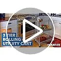 for Organization | Mesh Storage and Silver Storage 3-Tier Wire and | Handle Metal Kitchen Cart Multi-Function Rolling with Heavy-Duty Wheels Mount-It! Cart Trolley |