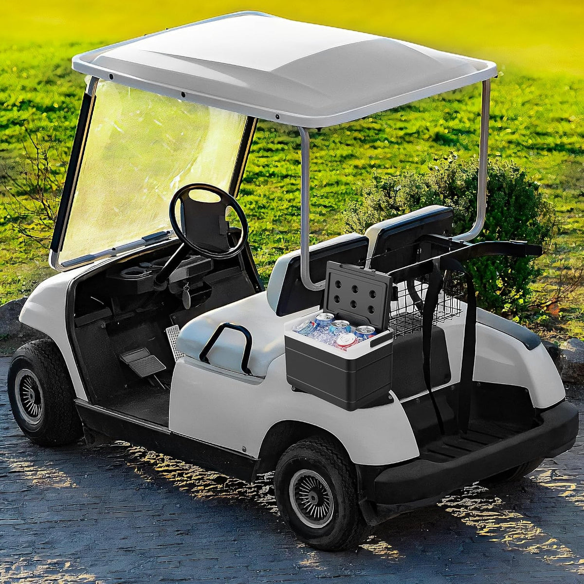 Bracket Cooler Cooling Universal for with Cart 48H Chest Yamaha, Portable Cart Golf Car Fits Caddy and Kit 102588101 10L0L Ice Golf Mounting EZGO,Club 103886801