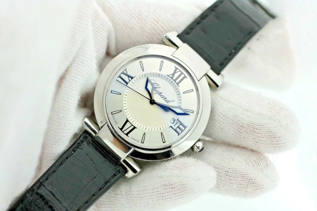 Quartz Black W/B/P ImperialE 36mm Leather Swiss Chopard Watch Steel Women's 8532