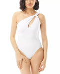 Swimsuit, WHITE 10 Twist-Front Carmen US One-Shoulder Valvo Piece One Marc