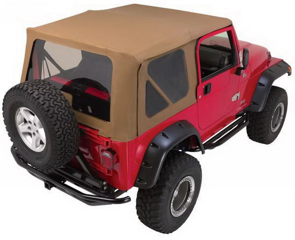 With Frame RealTruck Top & Full Doors 68717 Upper (No Spice 1997-2006 Steel Denim Soft Kit TJ, Rampage With Wrangler Doors), For Soft Jeep Hardware Complete by