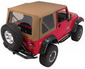 With Frame RealTruck Top & Full Doors 68717 Upper (No Spice 1997-2006 Steel Denim Soft Kit TJ, Rampage With Wrangler Doors), For Soft Jeep Hardware Complete by
