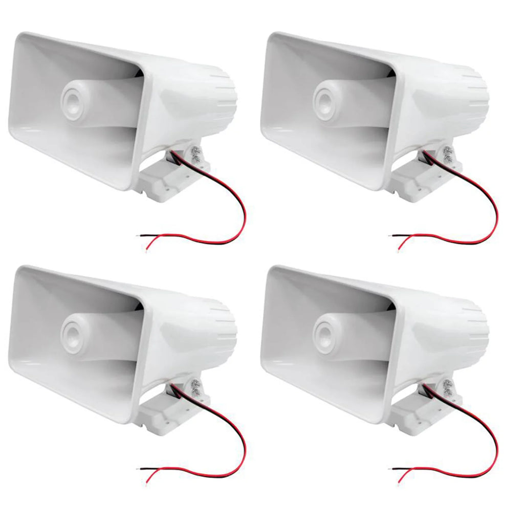 Speaker, White PA 8" and Horn Watts Pyle 8 Pack) Indoor 65 exterior Ohms (4