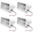 Speaker, White PA 8" and Horn Watts Pyle 8 Pack) Indoor 65 exterior Ohms (4