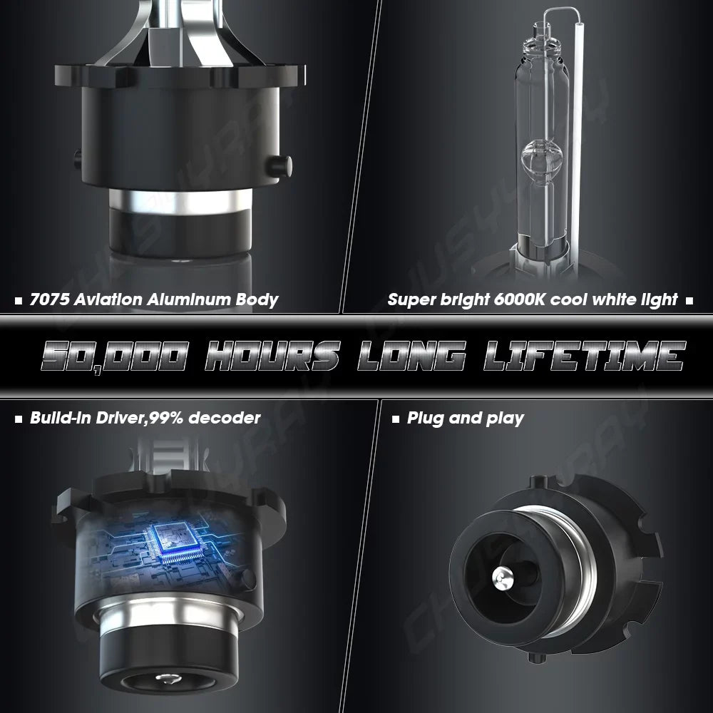 Bulbs D4S Headlight Light LED Fog 6pcs Lexus 9005 ES350 2007-12 HID High&Low 9145 Kit Beam For +