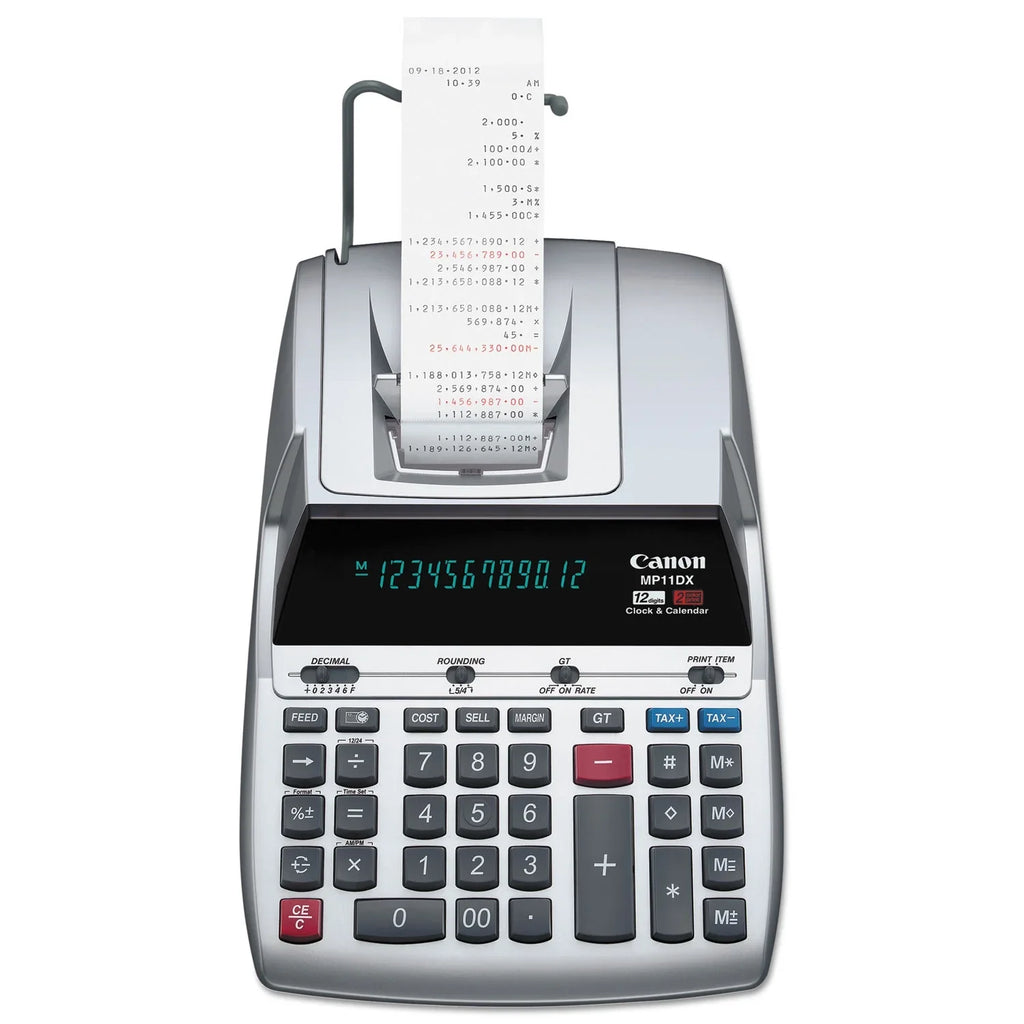 12-Digit Black/Red Ribbon 3.7 Print, Calculator, Lines/Sec Canon MP11DX Printing