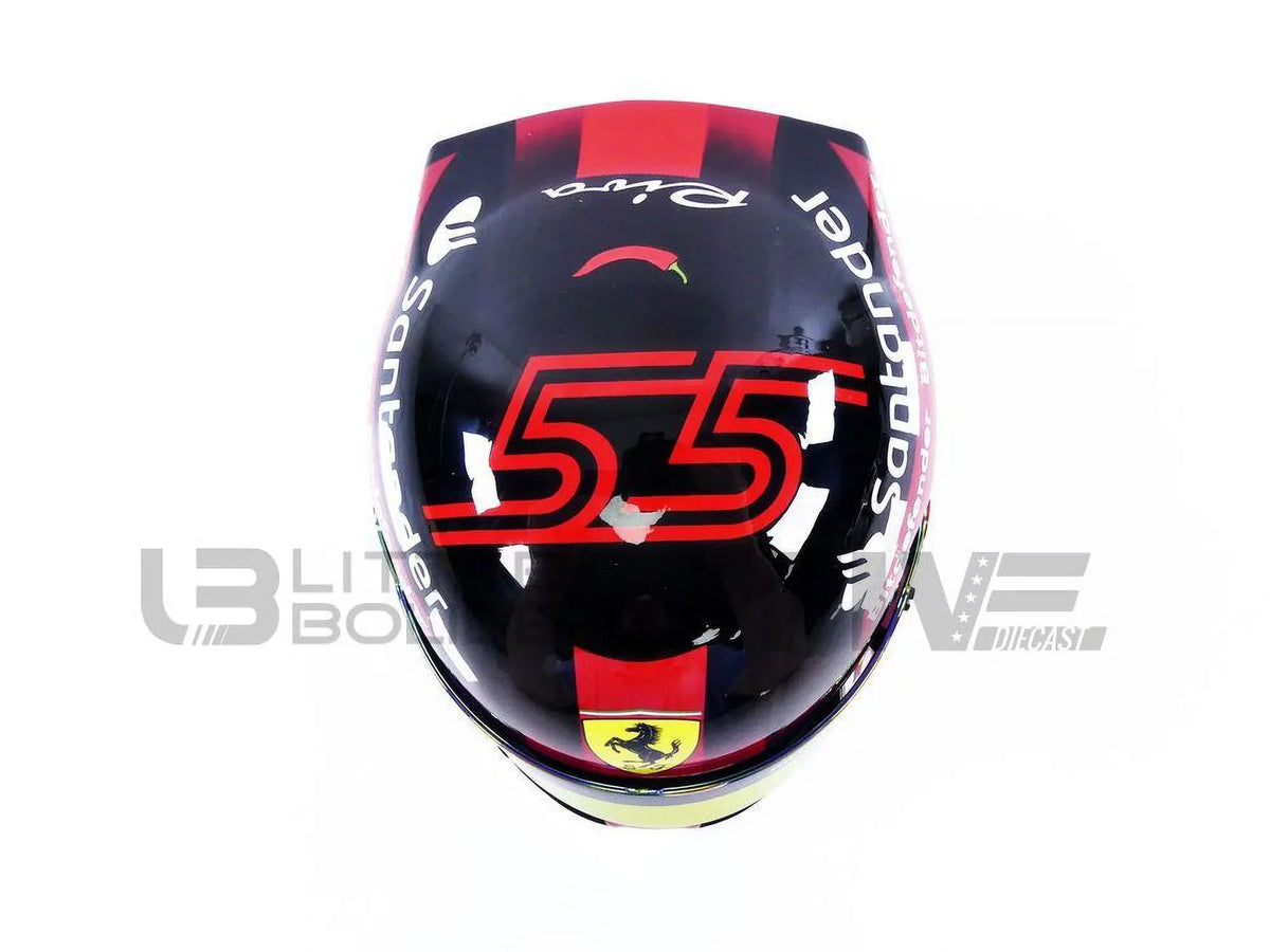 1/2 MINI Sainz HELMET CASQUE 2023 - Ferrari Jr F1 Carlos -