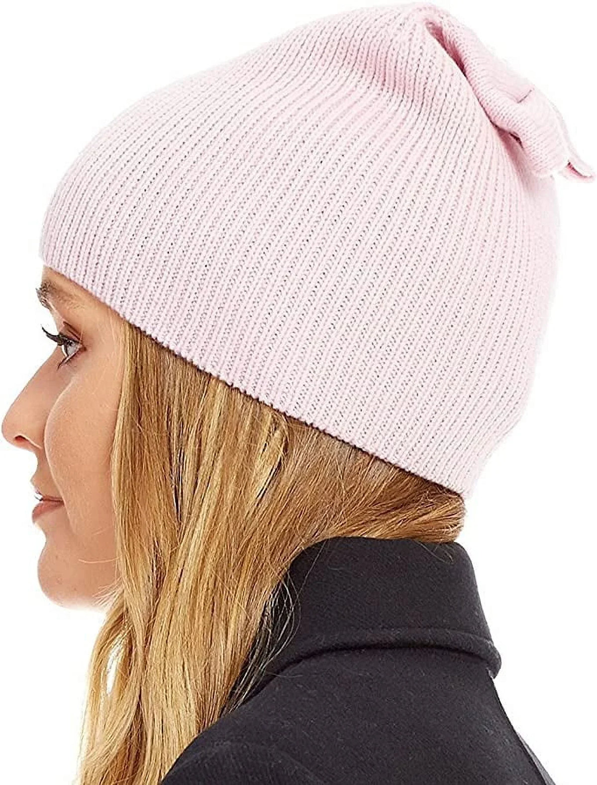Bow Pink Kate Spade Beanie Solid