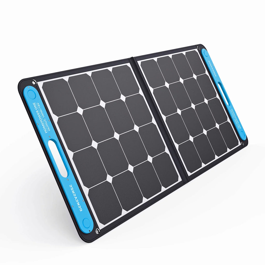 built-in 100 with Watts Monocrystalline USB-A One USB-C Solar Panel and Portable ports SolarPower GENEVERSE