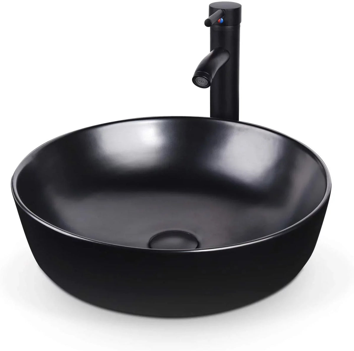 PULUOMIS Ceramic and Vessel Chrome Set with Drain Pop-up Faucet liquid Sink Artistic Cabinet Lavatory Porcelain Pipe Basin Washing Sink Bowl Countertop