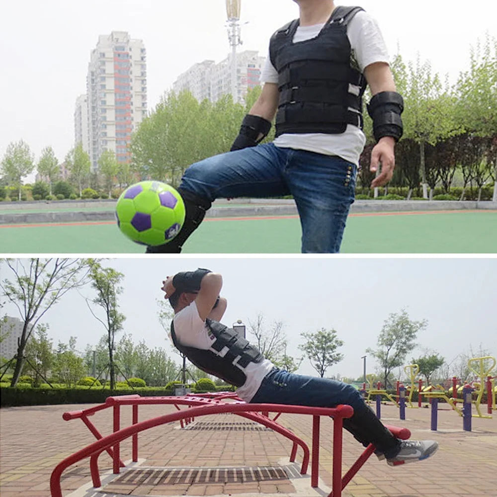 Oxford Weighted Loading Adjustable Weight Strength (Empty) Cloth Weight Training Vest Load Jacket moobody Exercise 50kg Max.