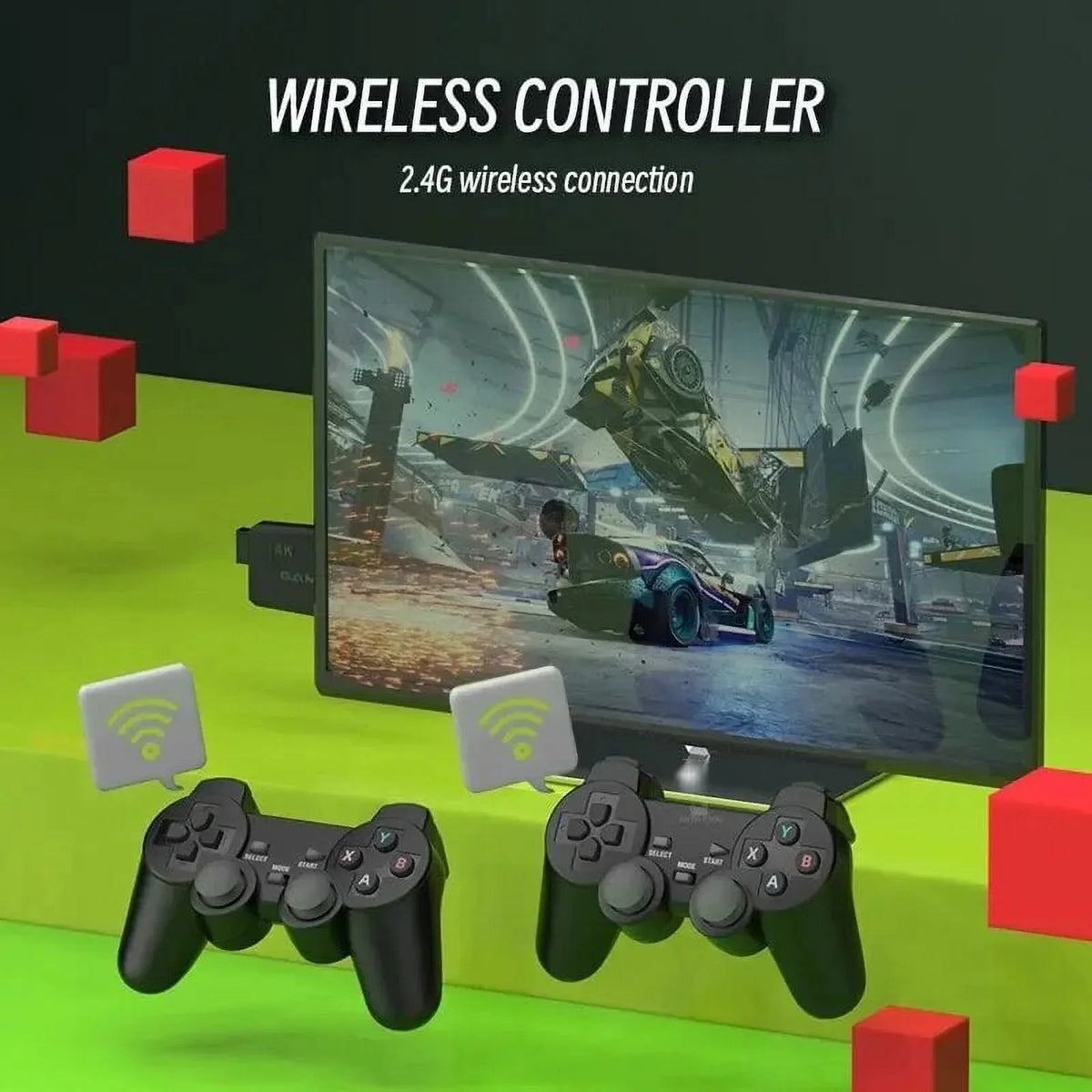 Stick Emulators 4K Console Controller 2.4G With 20000 TV Game Wireless Games For 12 PS1/FC/GBA/MAME/MD M8 HD Video Game Classic