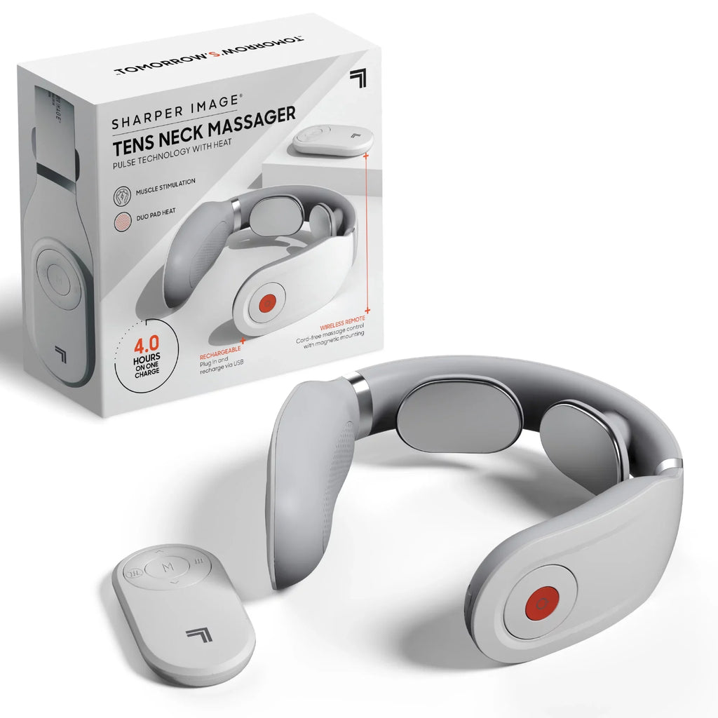 Heat & Battery Life 3 & Intensity Image® Massage Neck Soothing Therapy Hour 4 Muscle Pain 15 USB With Levels, Stimulator Remote, with Tens Rechargeable, Relief Modes Wireless Sharper