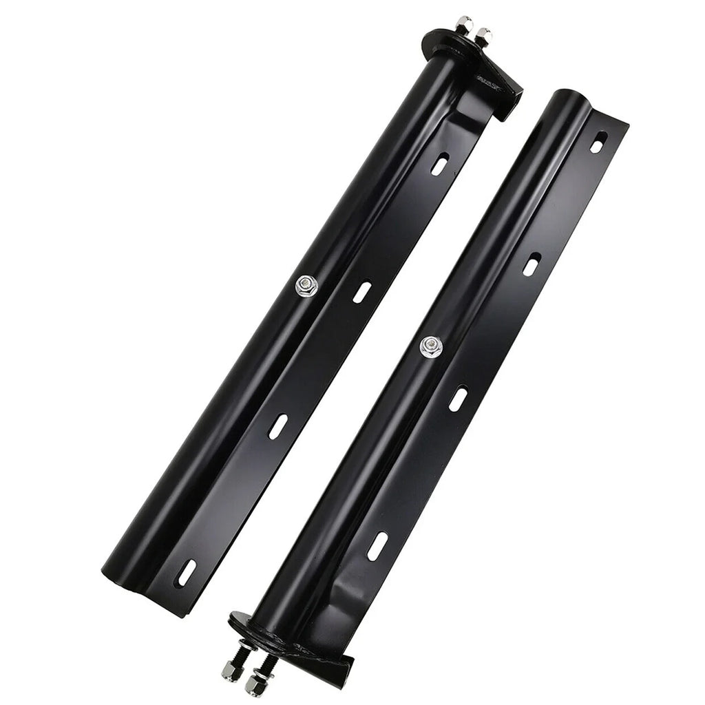 Holder Black 30" Loaded Trucks Straight Set Mud Spring 1-1/8" Hanger Length Semi Spacing Bolt Flap Mudflap POWERWORKS Bracket for