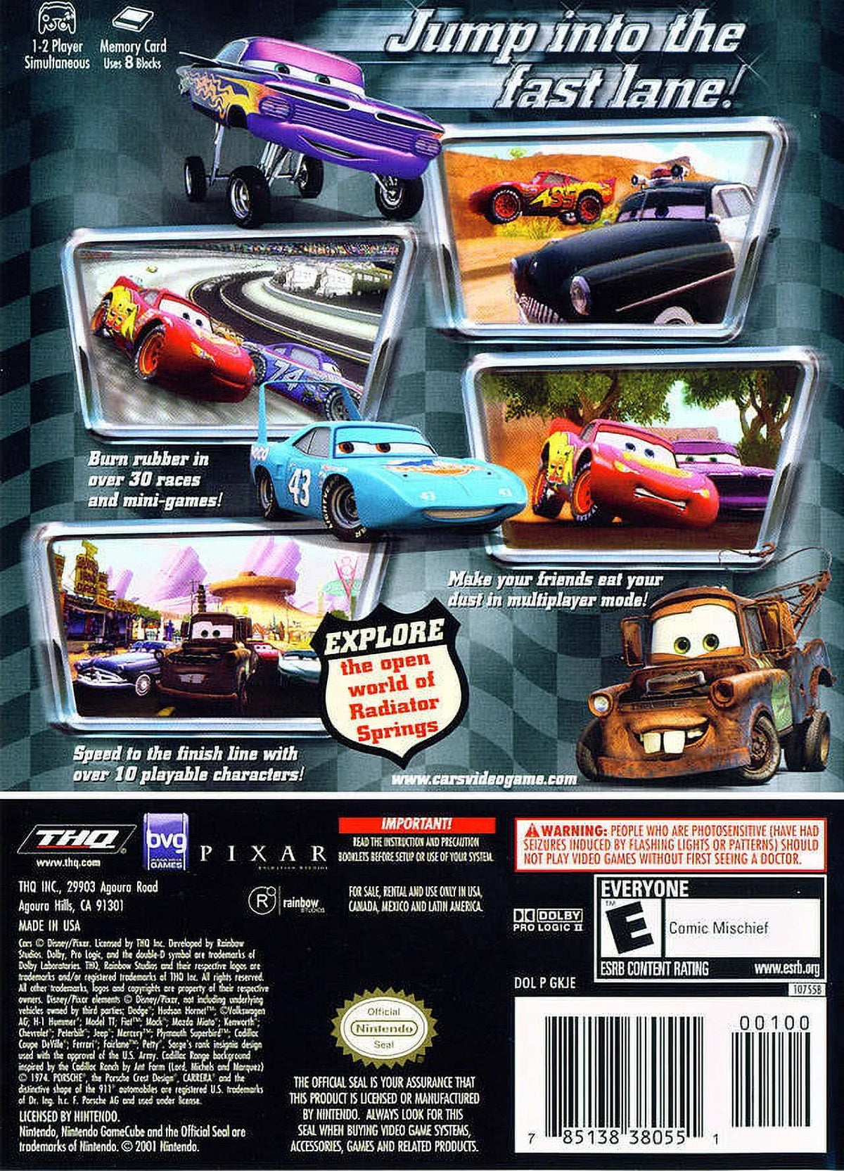 Disney/Pixar THQ Cars