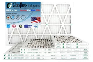 '- x Air USA 10 inch) Made -Qty:12 in Furnace Glasfloss - Filter 23.5x7/8 dimension: - 20x24x1 MERV 19.5 (Actual