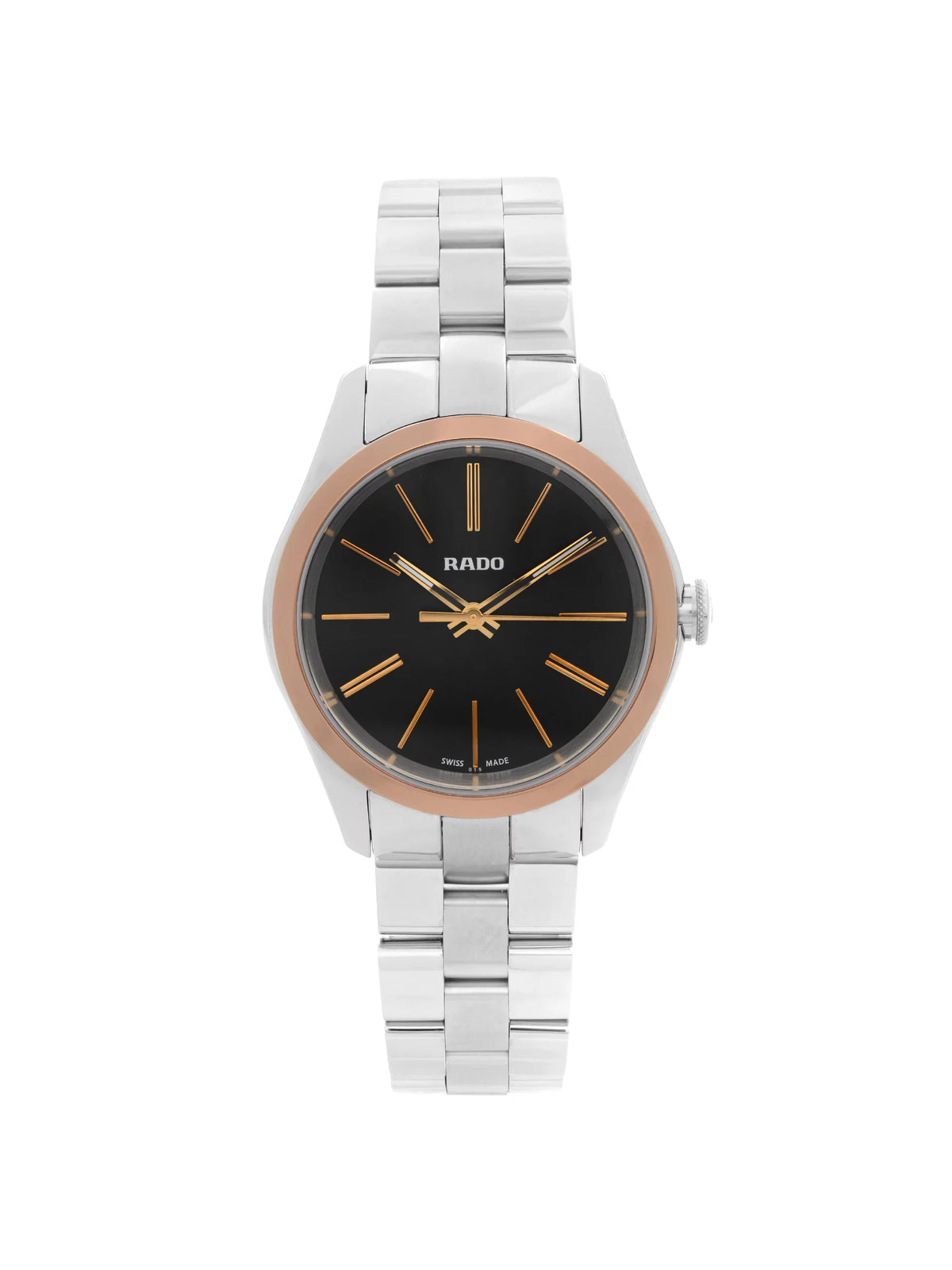Ladies Hyperchrome 31mm Black Dial Stainless Rado Quartz Steel Watch R32976163