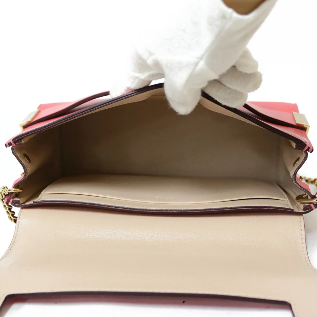 Chloe Bag Chloé Leather Pre-Owned Shoulder (Fair) Women's Pink