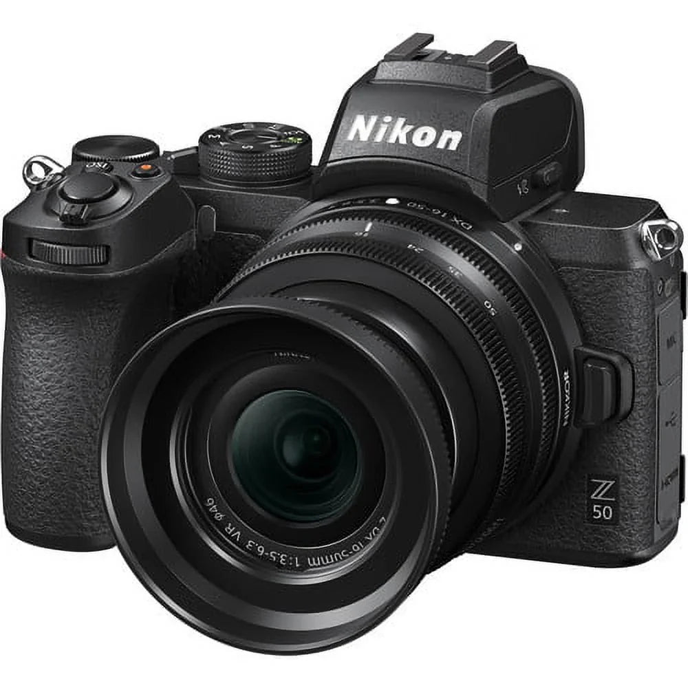 Mirrorless Case 64GB + Camera with Memory(26pc) + 16-50mm Z50 Nikon Lens