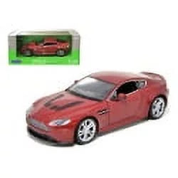 Welly Car 1/24 V12 Aston Model 2010 by Diecast Red Martin Vantage