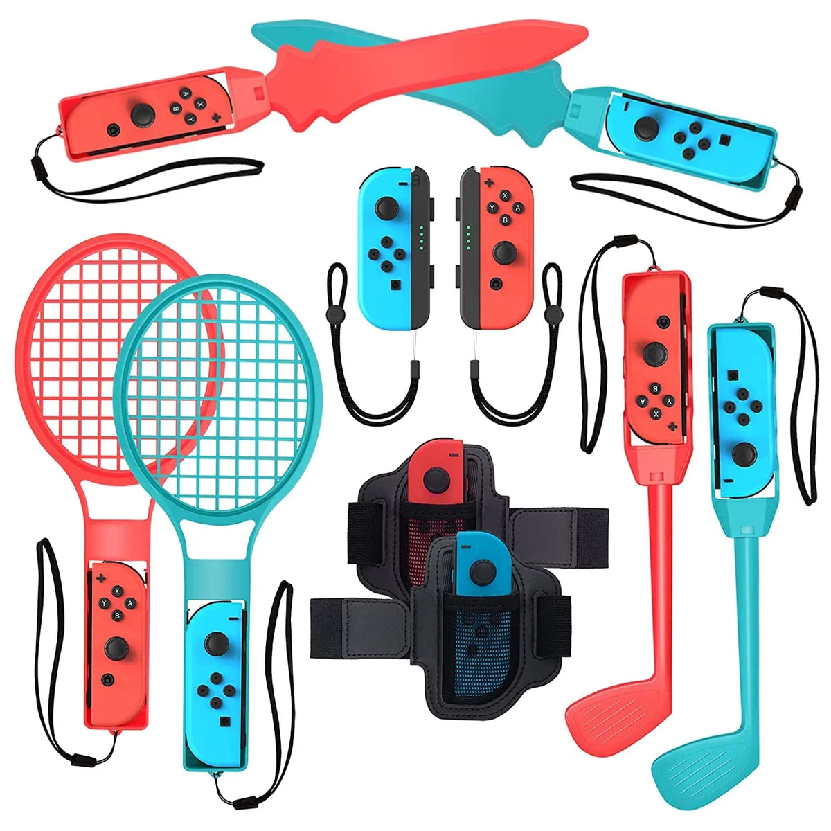 Switch Tennis for Sports, Kit Accessories 10 etc HOH in Bundle with Family Rackets,Sword Accessories Clubs 1 Grips,Golf