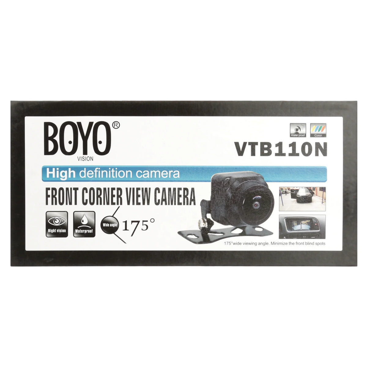 Universal Mount Camera BOYO Front VTB110N Corner-View -