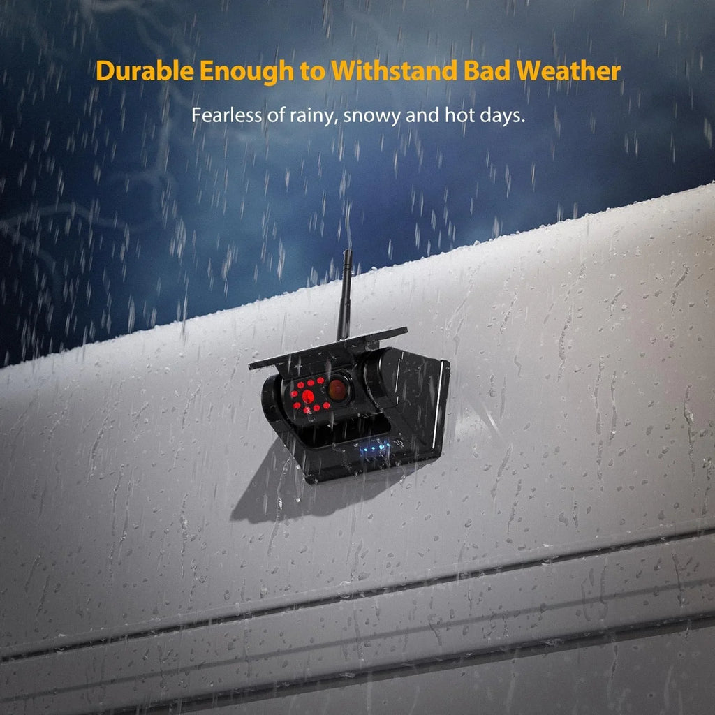 Backup IR Drilling Night Solar Camera No Vision 1080P xRoose Rear 2-Min Wireless Magnetic View 5''HD Installation CTYC5 Camera Waterproof Monitor