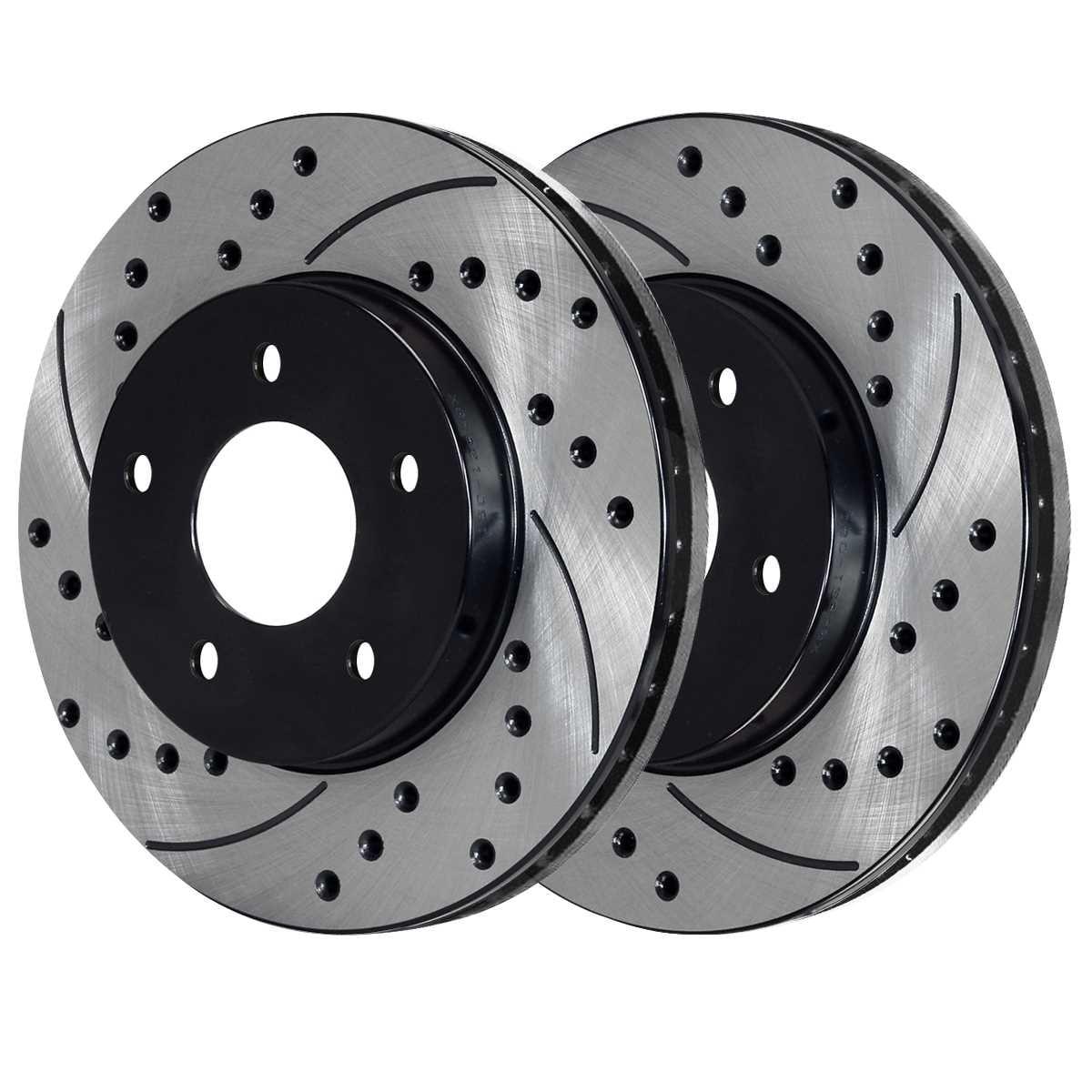 Durango Driver Slotted 2005 Front and RWD Ram Replacement 5.9L Rotors Ceramic 2004-2006 4.7L Pads Kit and for V6 Black Side Dodge AutoShack Drilled Brake 4WD 1500 Passenger V8 2002-2004 3.7L 5.7L