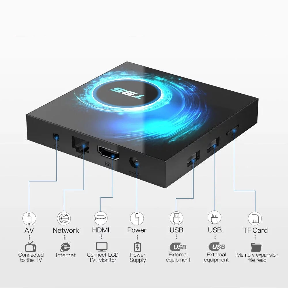 Ease Media, - Box JahyShow Android 10.0 TV Living Room, 4GB+64GB, Streaming T95 Quad-Core Smart