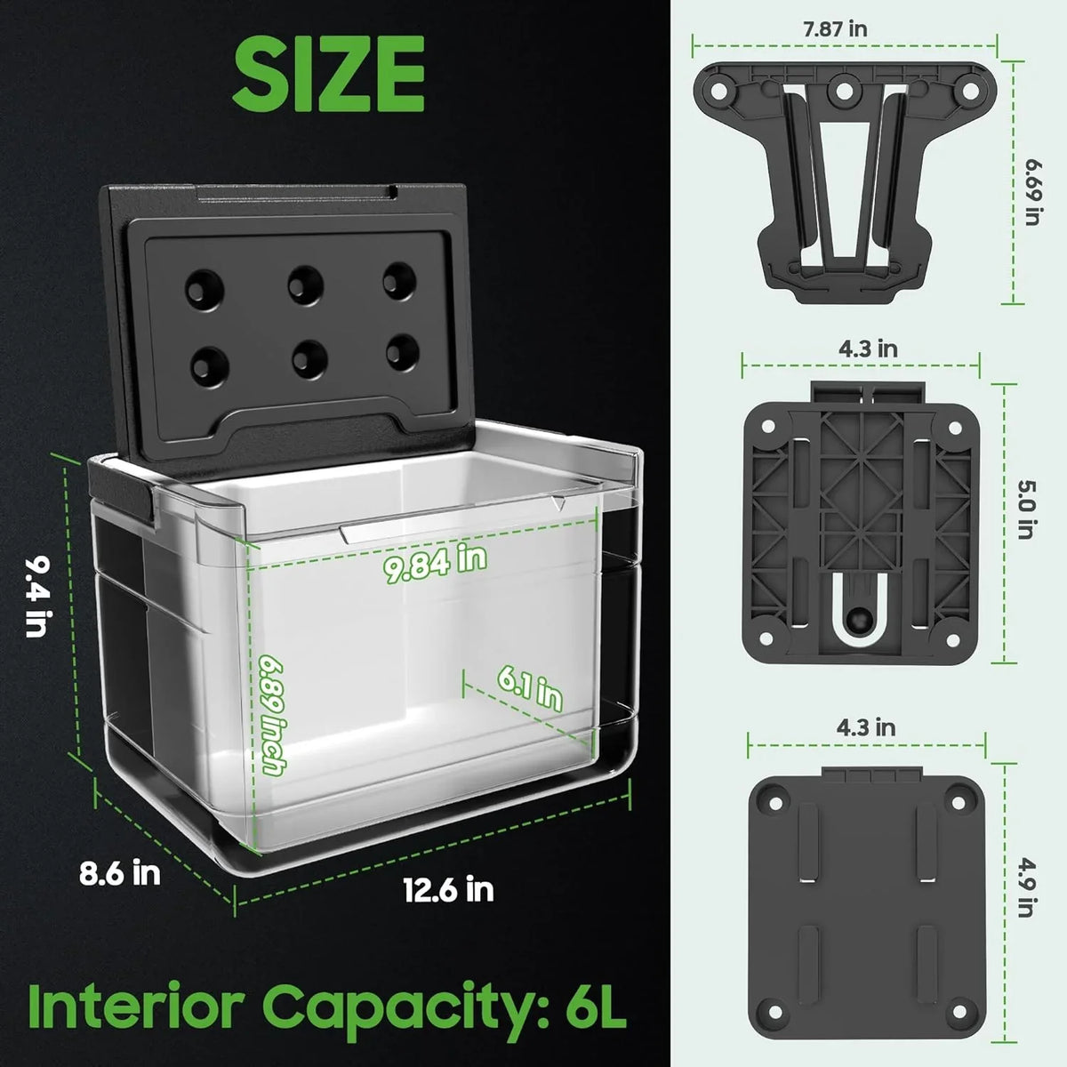 Bracket Cooler Cooling Universal for with Cart 48H Chest Yamaha, Portable Cart Golf Car Fits Caddy and Kit 102588101 10L0L Ice Golf Mounting EZGO,Club 103886801