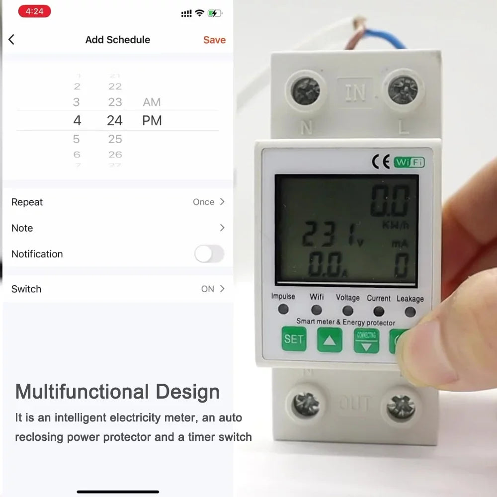 Protection Home WiFi Voice and Intelligent with with Pinnaco Compatible Meter for Leakage - Timer Electric Function Control