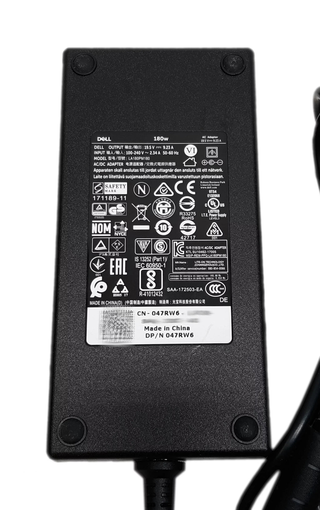 AC 180W Precision OptiPlex G Vostro Used Adapter LA180PM180 Alienware Inspiron Latitude 47RW6