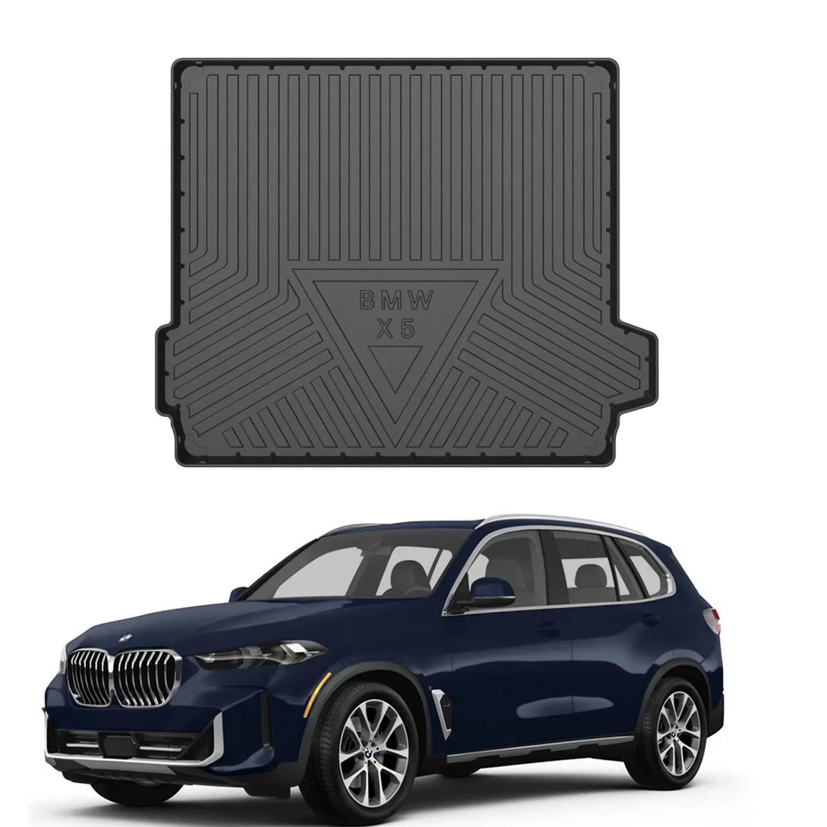 Floor X5 Cargo fit 2024 Accessory 2021 Liner Trunk for Cargo 2023 Mat X5 2020 2019 Tray All Black Rear 2022 Cover climate 2019-2024 ,