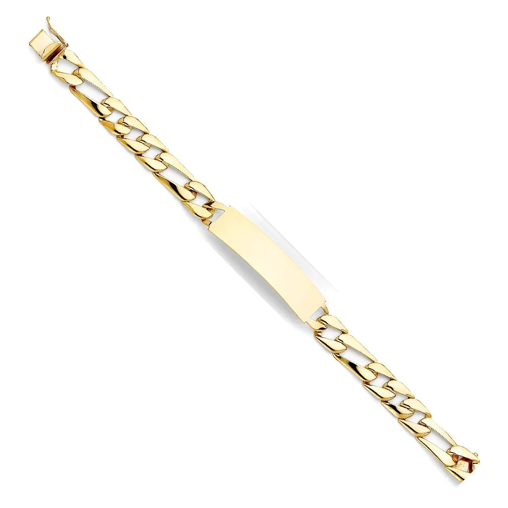 16.8 Link Chain - ID Weight and Jewelry Bracelets Men’s 14KY for Stamp Gold for Gold Bracelet Gift Elegant Men| Women Yellow 14k Cuban | 8" |