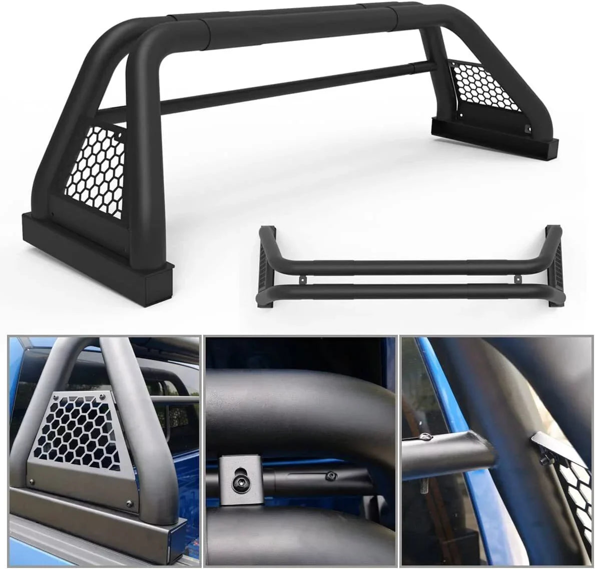 62.9-74.7" Ranger Bar 2019-2023 Rack Chase For Adjustable Sport Bed Truck Fit Roll Bar