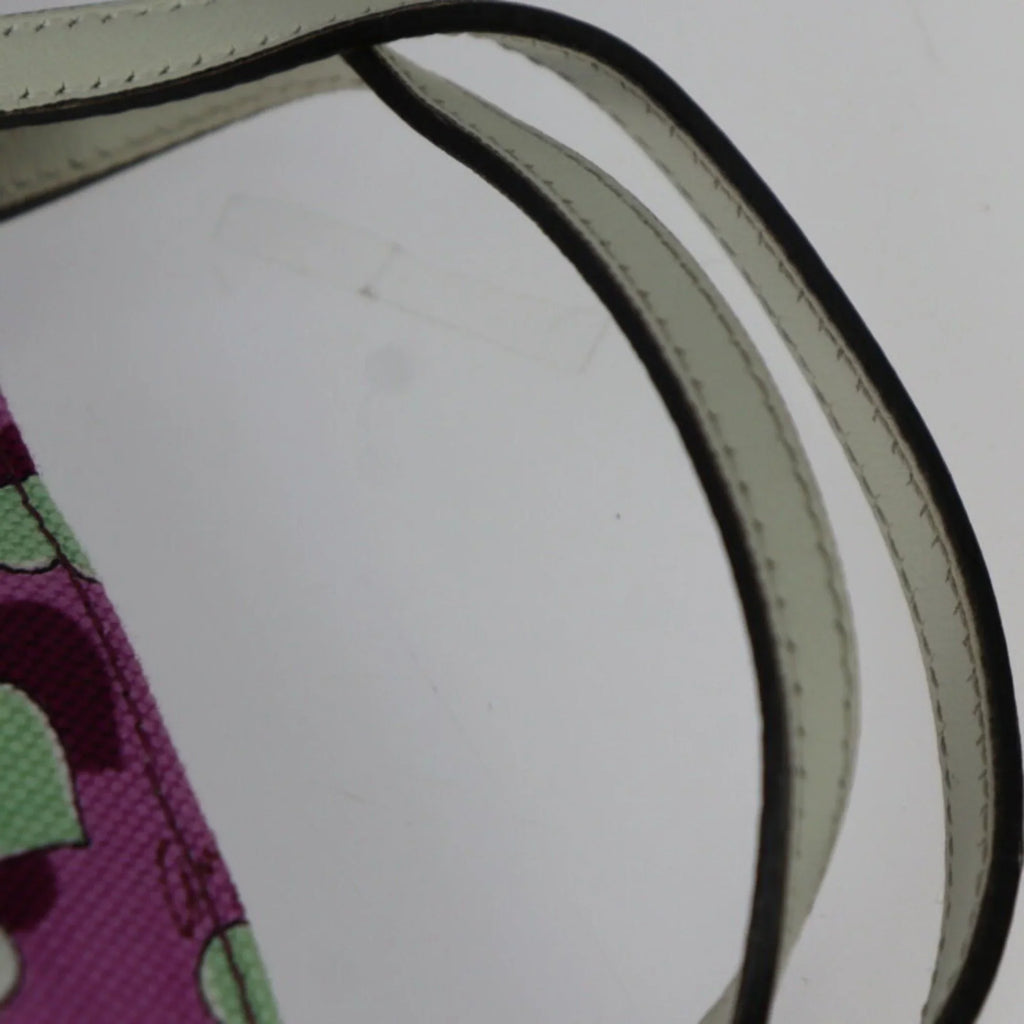 Children's Series (Good) Baby Pink Multicolor Handbag Bag Tote 284721 Canvas Pre-Owned Heart Leather