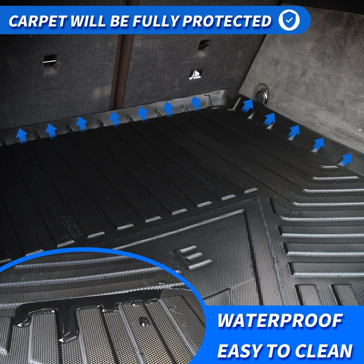 Floor X5 Cargo fit 2024 Accessory 2021 Liner Trunk for Cargo 2023 Mat X5 2020 2019 Tray All Black Rear 2022 Cover climate 2019-2024 ,