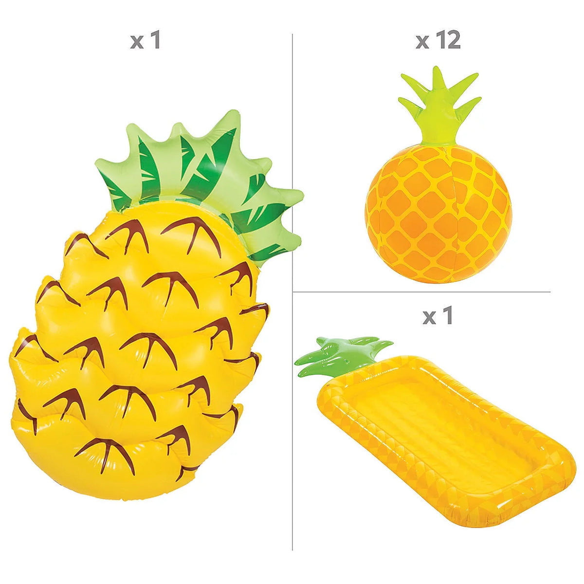 Inflatables 14 Pc - Pineapple Kit