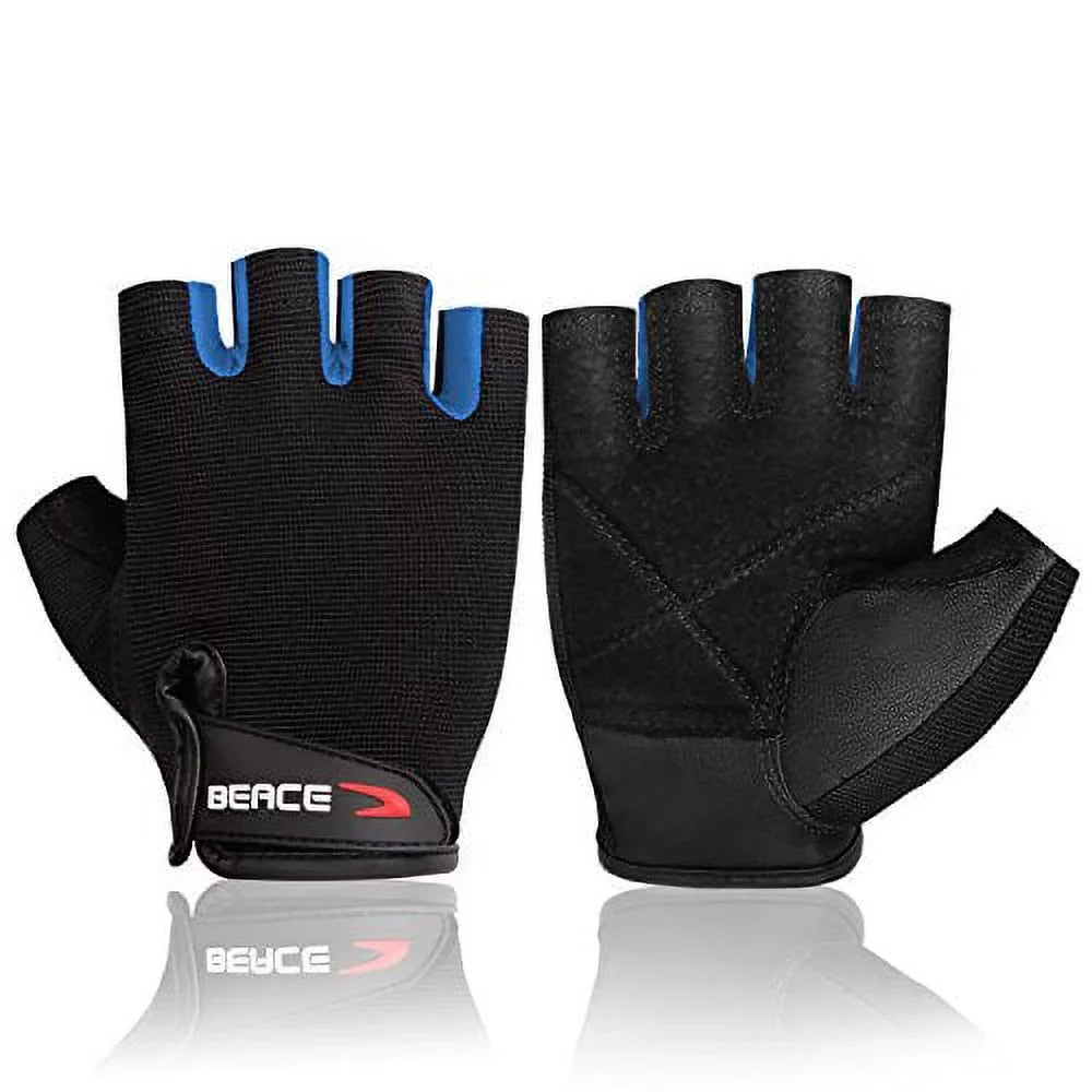 Bodybuilding Weight Women Fitness Lifting Training for Exercise Men Breathable with Palm BEACE Leather & and Workout Gloves for Gym