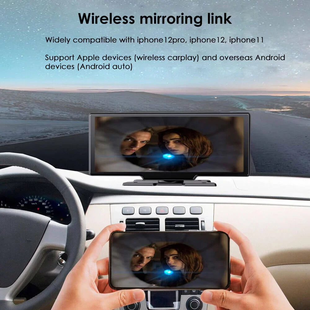 Dash Channel Wifi ". 2K Dual Camera 10.26'' Touch Auto Android DVR Jahy2Tech Wireless Screen Car