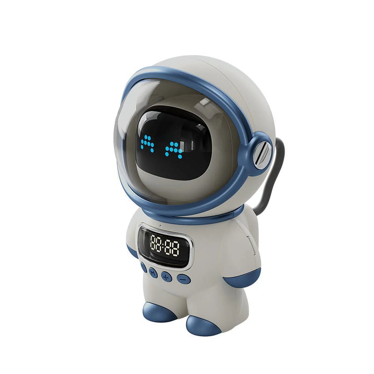 Light Bluetooth and Astronaut-Shaped TF Smart FM Sleep Night Clock, Support Alarm, Radio, Card with Speaker