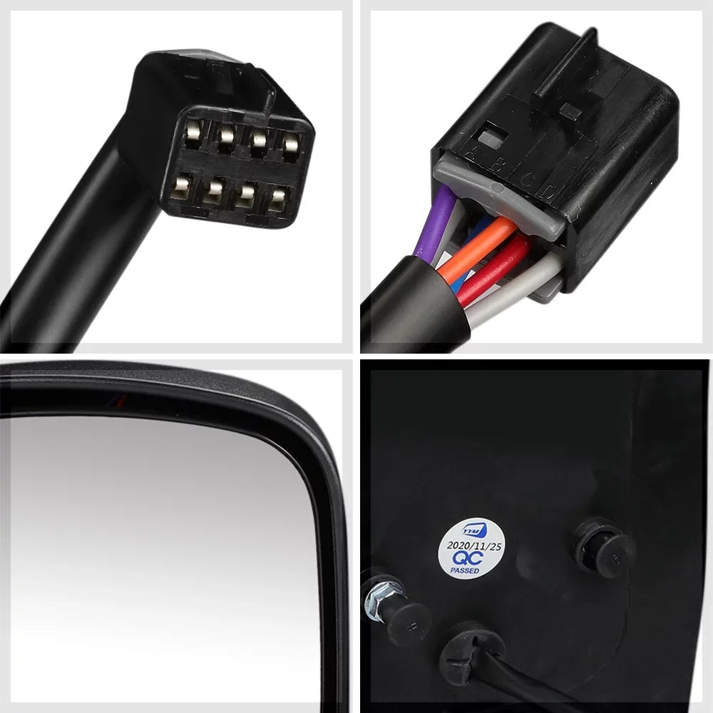 Turn Heated+Power Driver Mirror For 14 10 Operated Savana Left with View 09 Door 13 Espejos 15 Door 2008-2018 Signal Side 16 17 Chevy 12 11 Express/GMC Rear