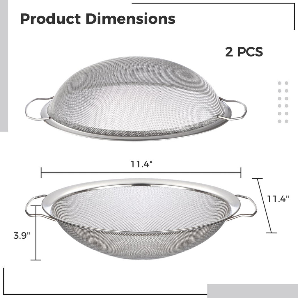 Paint, for Strainers, Paint Seeds 5 11.4” 2PCS 250μm Ink, Buckets, Paint Filters Strainer Gallon Mesh Ultra Filters Stainless Steel Impurity Latex, for Fine Meshes, Honey, Tiny Paint