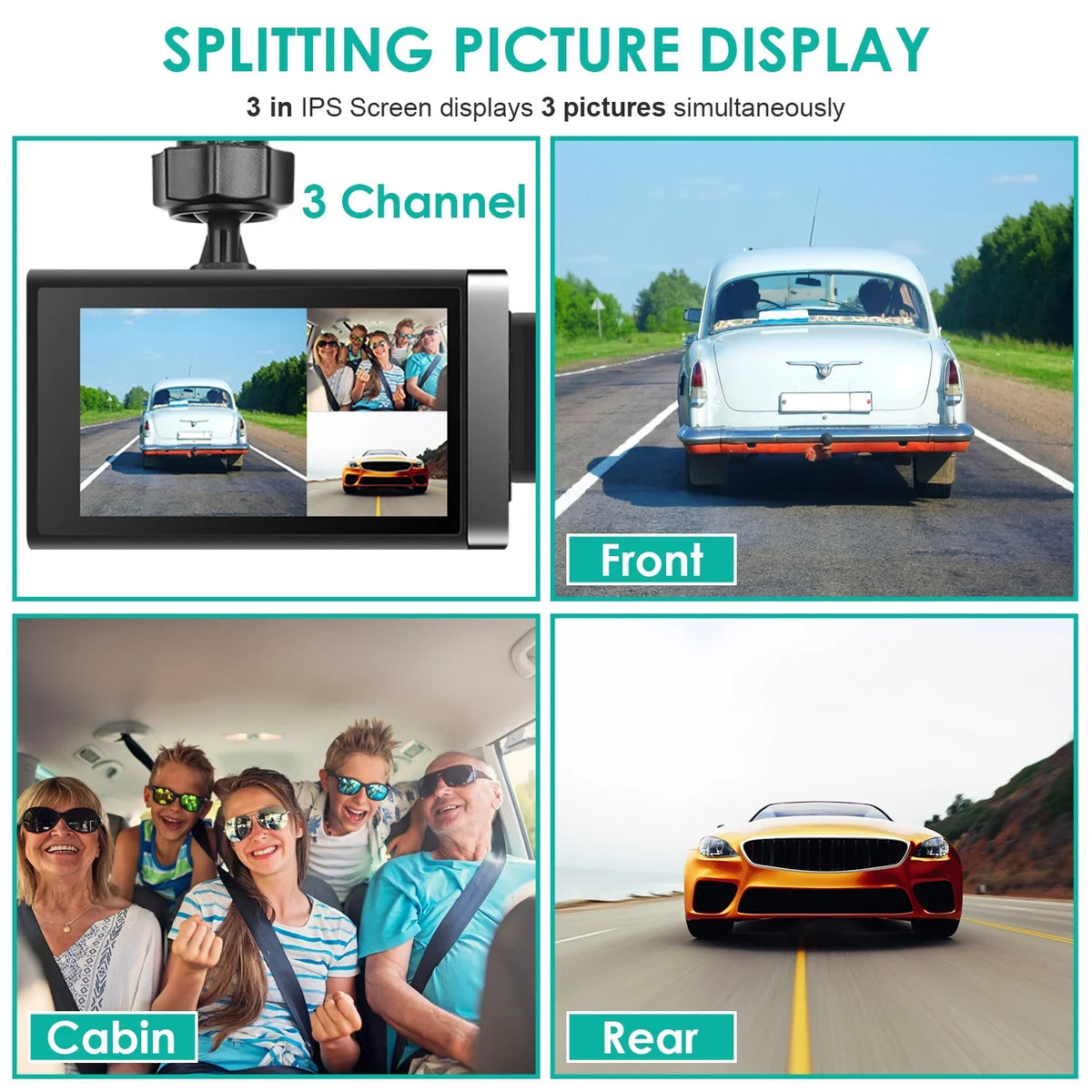 Loop G-Sensor Angle HD Vision Recording Dash DVR Full Car 2K Parking Video Recorder Night GPS Car 140° Dashcam Monitor with iMounTEK Cam