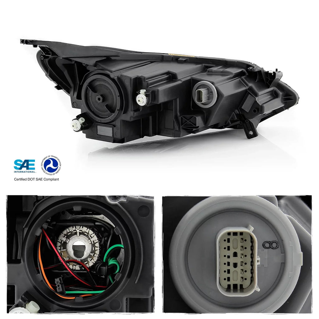 Left 2018 Headlamp 19 2021 DRL 18 Driver 2019 AKKON Chrome Chevy [HID/Xenon Type] Headlight Fits LED 20 - 2020 Equinox Side