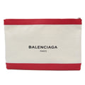 373840 Pre-Owned Color Women's Bag,Pouch Leather,Canvas (Good) Balenciaga Clutch Beige,Red